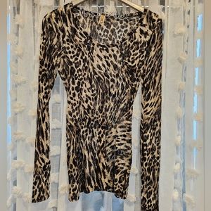 Leopard Lace Mesh Top